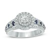 Thumbnail Image 1 of Previously Owned - Vera Wang Love Collection 7/8 CT. T.W. Diamond Double Frame Engagement Ring in 14K White Gold