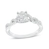 Thumbnail Image 1 of Previously Owned - 1/4 CT. T.W. Diamond Frame Twist Shank Promise Ring in 10K White Gold