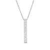 Thumbnail Image 1 of Previously Owned - 1/6 CT. T.W. Baguette Diamond Vertical Bar Pendant in 10K White Gold