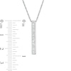Thumbnail Image 3 of Previously Owned - 1/6 CT. T.W. Baguette Diamond Vertical Bar Pendant in 10K White Gold