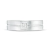 Thumbnail Image 2 of Previously Owned - Vera Wang Love Collection Men’s 1/15 CT. Square Diamond Solitaire Wedding Band in 14K White Gold