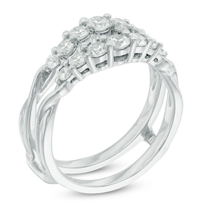Previously Owned - Celebration Ideal 7/8 CT. T.W. Diamond Solitaire Enhancer in 14K White Gold (I/I1)