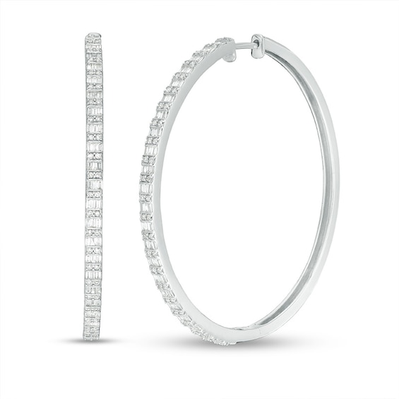 Previously Owned - 1 CT. T.W. Baguette and Round Diamond Alternating
