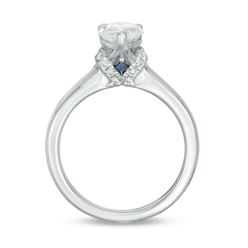 Main Image 4 of Previously Owned - Vera Wang Love Collection 1-1/8 CT. T.W. Pear-Shaped Diamond Engagement Ring in 14K White Gold