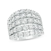 Thumbnail Image 0 of Previously Owned - 4 CT. T.W. Diamond Graduated Five Row Ring in 10K White Gold