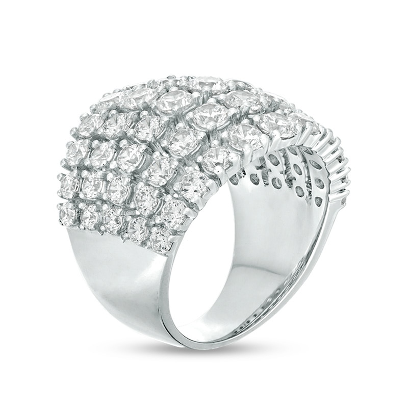 Previously Owned - 4 CT. T.W. Diamond Graduated Five Row Ring in 10K White Gold