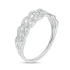 Thumbnail Image 3 of Previously Owned - 1/15 CT. T.W. Diamond Scallop Vintage-Style Anniversary Ring in 10K White Gold
