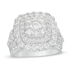 Thumbnail Image 1 of Previously Owned - 4 CT. T.W. Diamond Triple Cushion Frame Engagement Ring in 10K White Gold