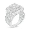 Thumbnail Image 2 of Previously Owned - 4 CT. T.W. Diamond Triple Cushion Frame Engagement Ring in 10K White Gold