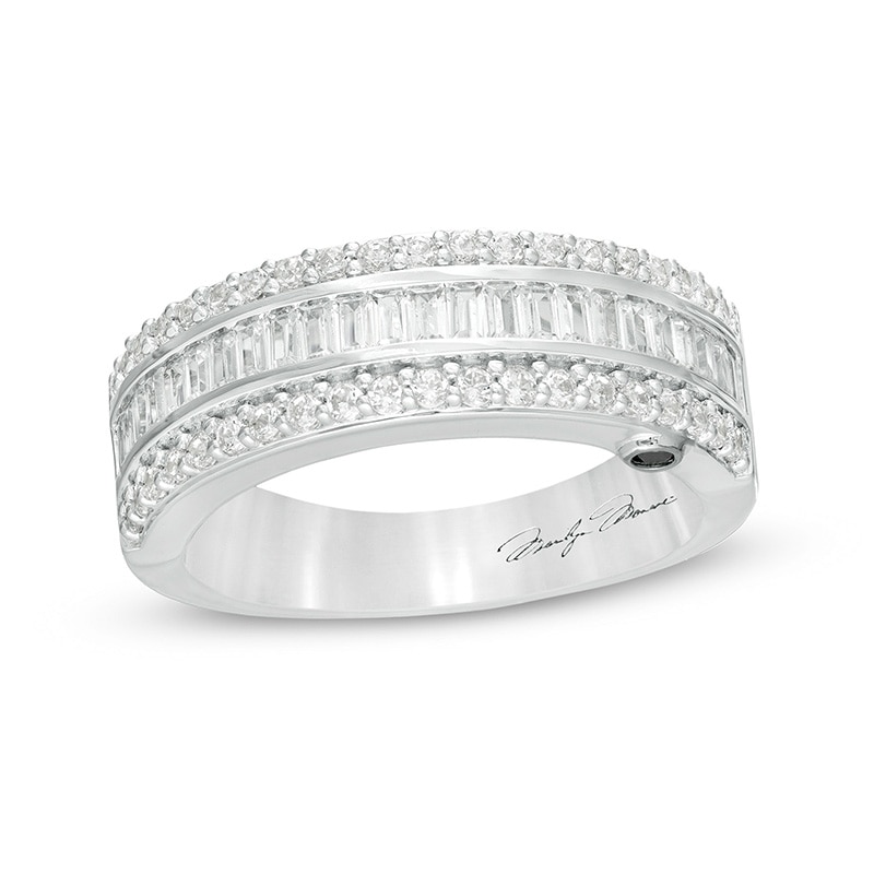 Main Image 1 of Previously Owned - Marilyn Monroe™ Collection 3/4 CT. T.W. Diamond Multi-Row Band in 14K White Gold