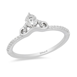 Previously Owned - Enchanted Disney Cinderella 1/10 CT. T.W. Diamond Carriage Contour Wedding Band in 14K White Gold