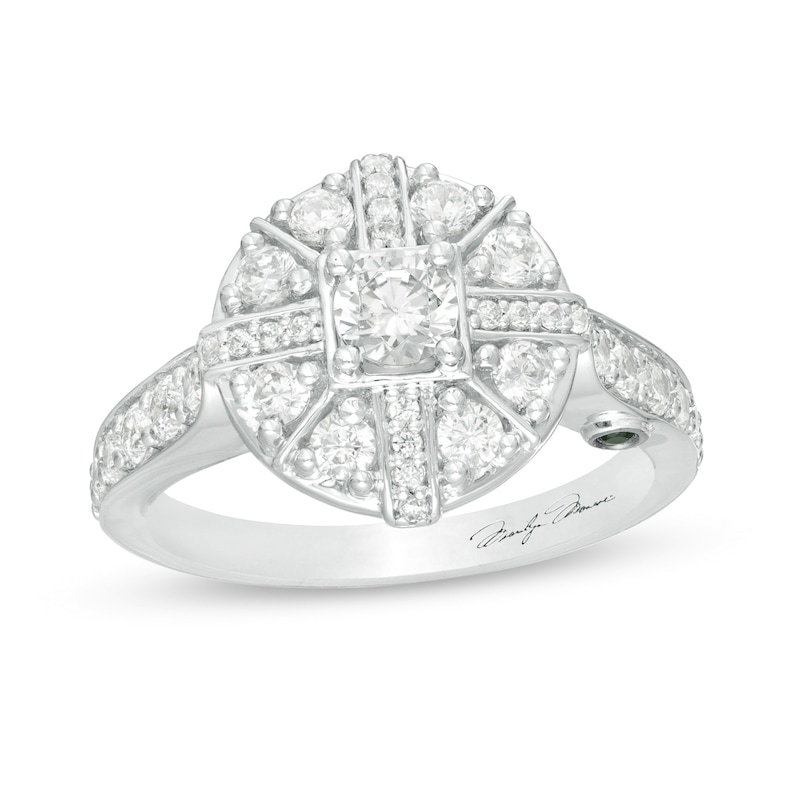 Main Image 1 of Previously Owned - Marilyn Monroe™ Collection 1-1/4 CT. T.W. Diamond Frame Engagement Ring in 14K White Gold