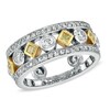 Thumbnail Image 0 of Previously Owned - 1 CT. T.W. Fancy Yellow and White Diamond Band in 18K Two-Tone Gold (H/SI1)