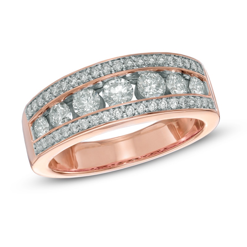 Previously Owned - 1 CT. T.W. Diamond Band in 14K Rose Gold