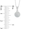 Thumbnail Image 2 of Previously Owned - 1/4 CT. T.W. Composite Diamond Circle Pendant in 10K White Gold