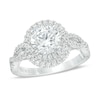 Thumbnail Image 1 of Previously Owned - Vera Wang Love Collection 2 CT. T.W. Diamond Frame Twist Engagement Ring in 14K White Gold
