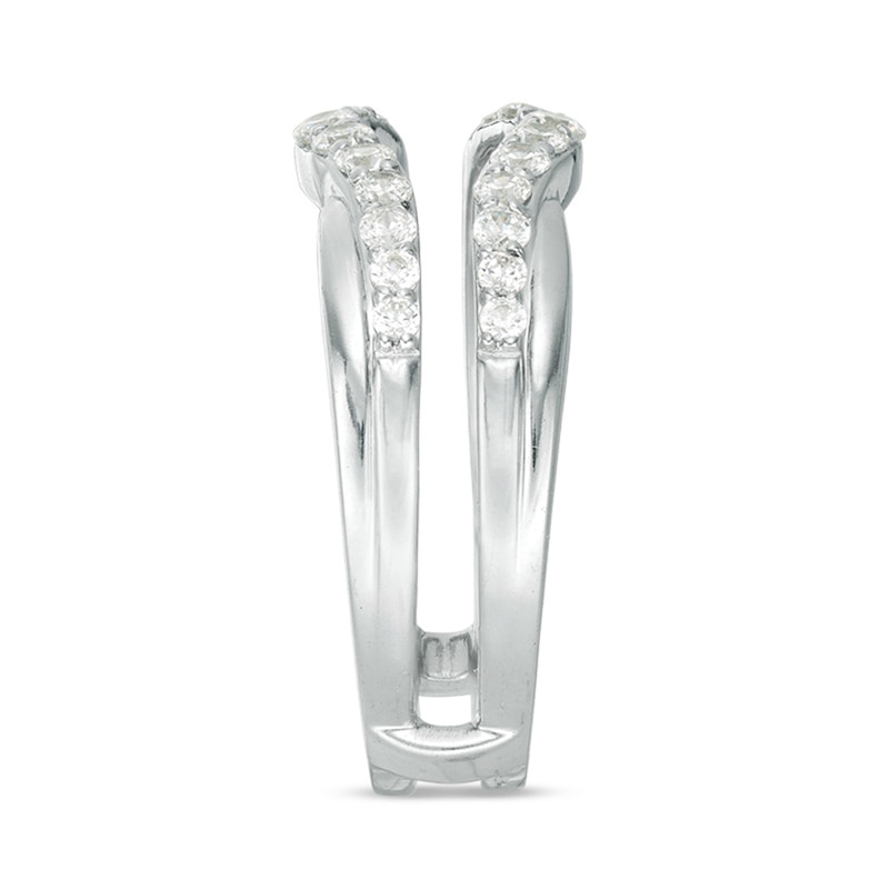 Previously Owned - 1/2 CT. T.W. Diamond Contour Solitaire Enhancer in 14K White Gold