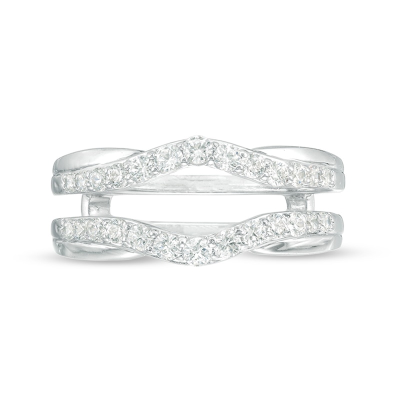 Previously Owned - 1/2 CT. T.W. Diamond Contour Solitaire Enhancer in 14K White Gold