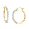 Thumbnail Image 0 of Previously Owned - 1/2 CT. T.W. Diamond Hoop Earrings in 10K Gold