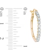 Thumbnail Image 1 of Previously Owned - 1/2 CT. T.W. Diamond Hoop Earrings in 10K Gold