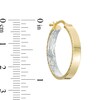 Previously Owned - Made in Italy 20.0mm Diamond-Cut Inside-Out Hoop Earrings in 14K Two-Tone Gold