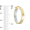 Thumbnail Image 2 of Previously Owned - Made in Italy 20.0mm Diamond-Cut Inside-Out Hoop Earrings in 14K Two-Tone Gold