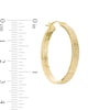 Previously Owned - Made in Italy 25.0mm Diamond-Cut Inside-Out Hoop Earrings in 14K Gold