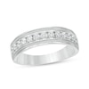 Thumbnail Image 0 of Previously Owned - Men's 1/2 CT. T.W. Diamond Vintage-Style Wedding Band in 10K White Gold
