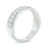 Thumbnail Image 1 of Previously Owned - Men's 1/2 CT. T.W. Diamond Vintage-Style Wedding Band in 10K White Gold