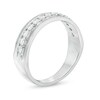 Thumbnail Image 1 of Previously Owned - Men's 1/2 CT. T.W. Diamond Vintage-Style Wedding Band in 10K White Gold