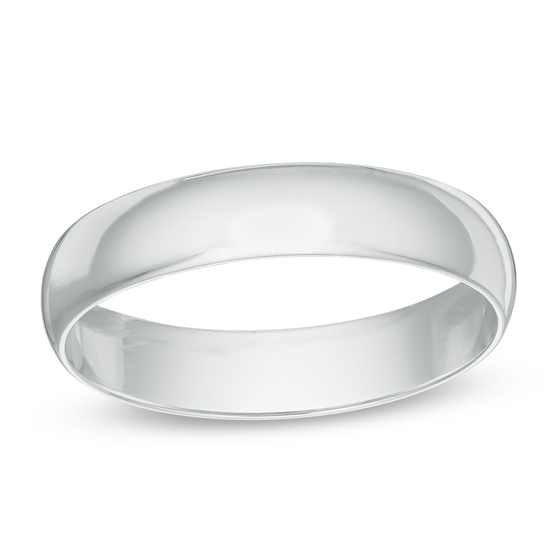 Main Image 1 of Previously Owned - Ladies' 4.0mm Wedding Band in 14K White Gold