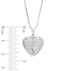 Thumbnail Image 4 of Previously Owned - Lab-Created White Sapphire Angel Wings Heart Locket in Sterling Silver