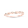 Thumbnail Image 1 of Previously Owned - 1/20 CT. T.W. Diamond Twist Wedding Band in 10K Rose Gold