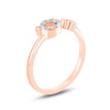 Thumbnail Image 2 of Previously Owned - Diamond Accent Cat and Paw Open Ring in 10K Rose Gold