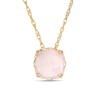 Thumbnail Image 1 of Previously Owned - 6.0mm Cushion-Cut Opal and Diamond Accent Filigree Vintage-Style Pendant in 10K Gold