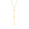 Thumbnail Image 1 of Previously Owned - Triple Star Drop Mirror Chain "Y" Necklace in 10K Gold