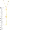 Thumbnail Image 2 of Previously Owned - Triple Star Drop Mirror Chain "Y" Necklace in 10K Gold