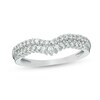 Thumbnail Image 0 of Previously Owned - 1/3 CT. T.W. Diamond Double Row Chevron Anniversary Band in 10K White Gold