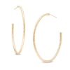 Thumbnail Image 0 of Previously Owned - Diamond-Cut Oval Hoop Earrings in 14K Gold