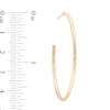 Thumbnail Image 1 of Previously Owned - Diamond-Cut Oval Hoop Earrings in 14K Gold
