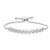 Thumbnail Image 1 of Previously Owned - 1/10 CT. T.W. Diamond Sideways Heart Bolo Bracelet in Sterling Silver - 9.5"