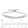 Thumbnail Image 3 of Previously Owned - 1/10 CT. T.W. Diamond Sideways Heart Bolo Bracelet in Sterling Silver - 9.5"