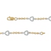 Thumbnail Image 2 of Previously Owned - 1/10 CT. T.W. Diamond Sideways Heart Station Twist Bracelet in 10K Gold - 7.5"