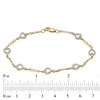 Thumbnail Image 3 of Previously Owned - 1/10 CT. T.W. Diamond Sideways Heart Station Twist Bracelet in 10K Gold - 7.5"