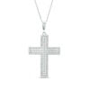 Thumbnail Image 1 of Previously Owned - 3/8 CT. T.W. Diamond Cross Pendant in 10K White Gold