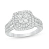 Thumbnail Image 1 of Previously Owned - 3/4 CT. T.W. Composite Diamond Cushion Frame Split Shank Ring in 10K White Gold