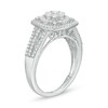 Thumbnail Image 3 of Previously Owned - 3/4 CT. T.W. Composite Diamond Cushion Frame Split Shank Ring in 10K White Gold