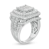 Thumbnail Image 2 of Previously Owned - 4 CT. T.W. Princess-Cut Composite Diamond Triple Frame Engagement Ring in 10K White Gold