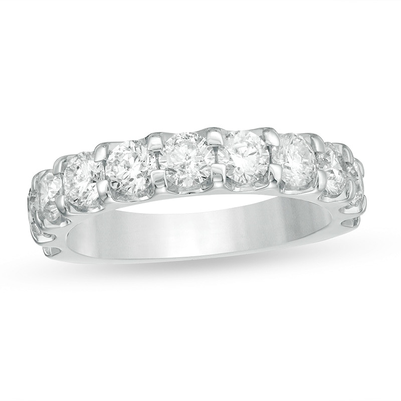 Main Image 1 of Previously Owned - 2 CT. T.W. Diamond Anniversary Band in 10K White Gold
