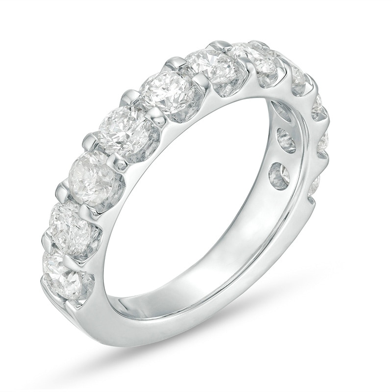 Main Image 2 of Previously Owned - 2 CT. T.W. Diamond Anniversary Band in 10K White Gold